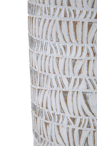 Vaso Nairobi Oval 19x50x12 cm in Poliresina Bianco