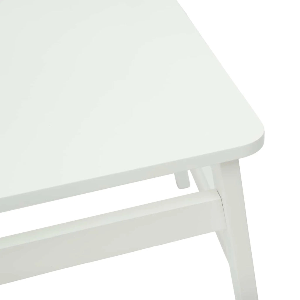 Sedia da pranzo 2 pcs Bianco Legno di gomma solido