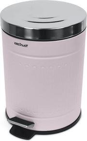 Contenitore di rifiuti bagno 5 l acciaio inossidabile Design Retro - contenitore di cosmetici con coperchio e softclose - contenitore di rifiuti bagno soggiorno - piccolo contenitore di rifiuti