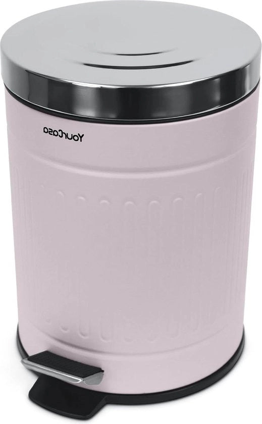 Contenitore di rifiuti bagno 5 l acciaio inossidabile Design Retro - contenitore di cosmetici con coperchio e softclose - contenitore di rifiuti bagno soggiorno - piccolo contenitore di rifiuti