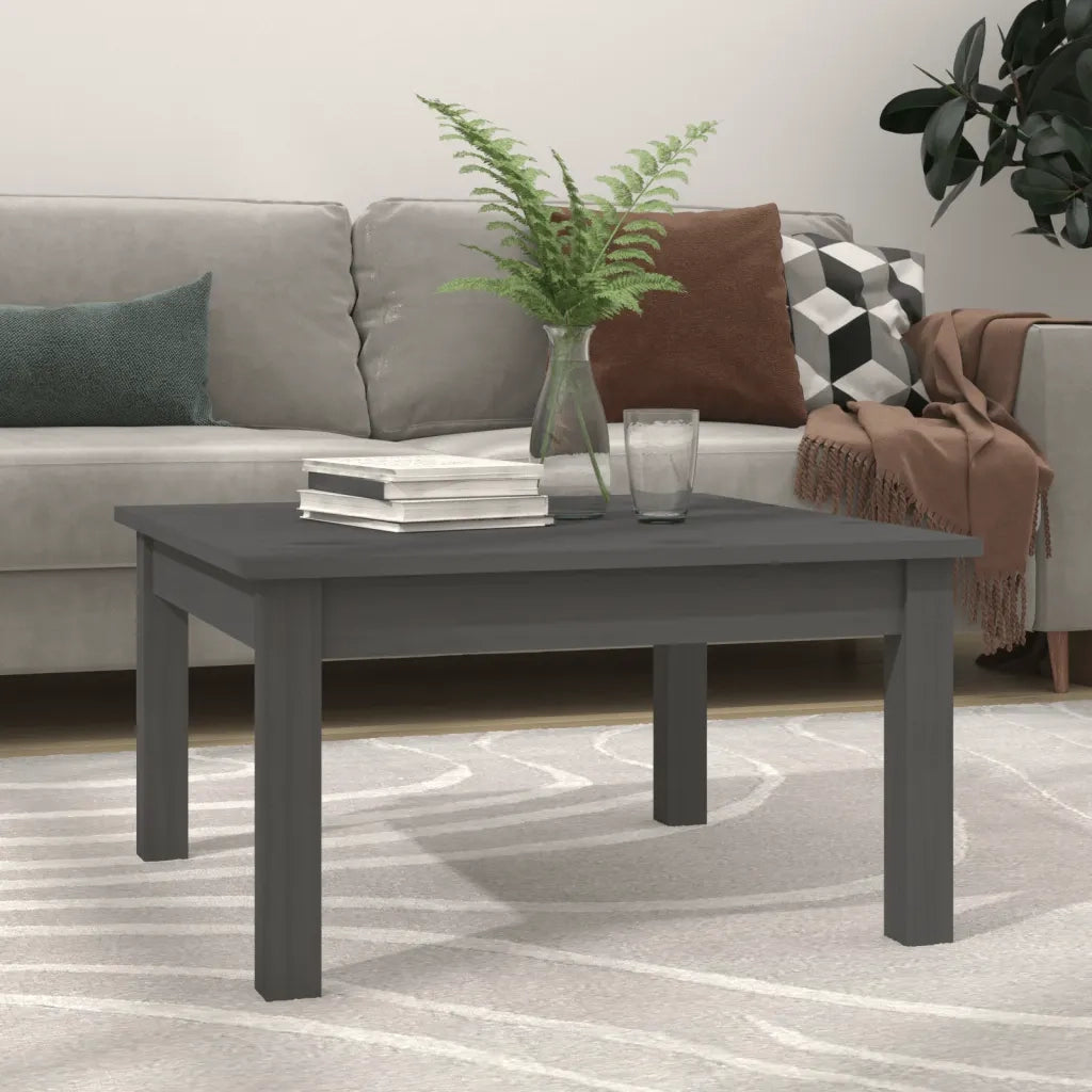 Tavolino da salotto | Tavolino da caff¨¨ | Tavolino da Soggiorno Grigio 55x55x30 cm Legno Massello di Pino
