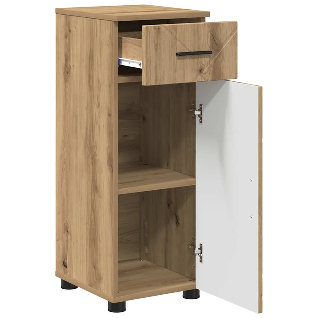 Mobile da Bagno con cassetto Rovere artigianale 30 x 35 x 80 cm 883333