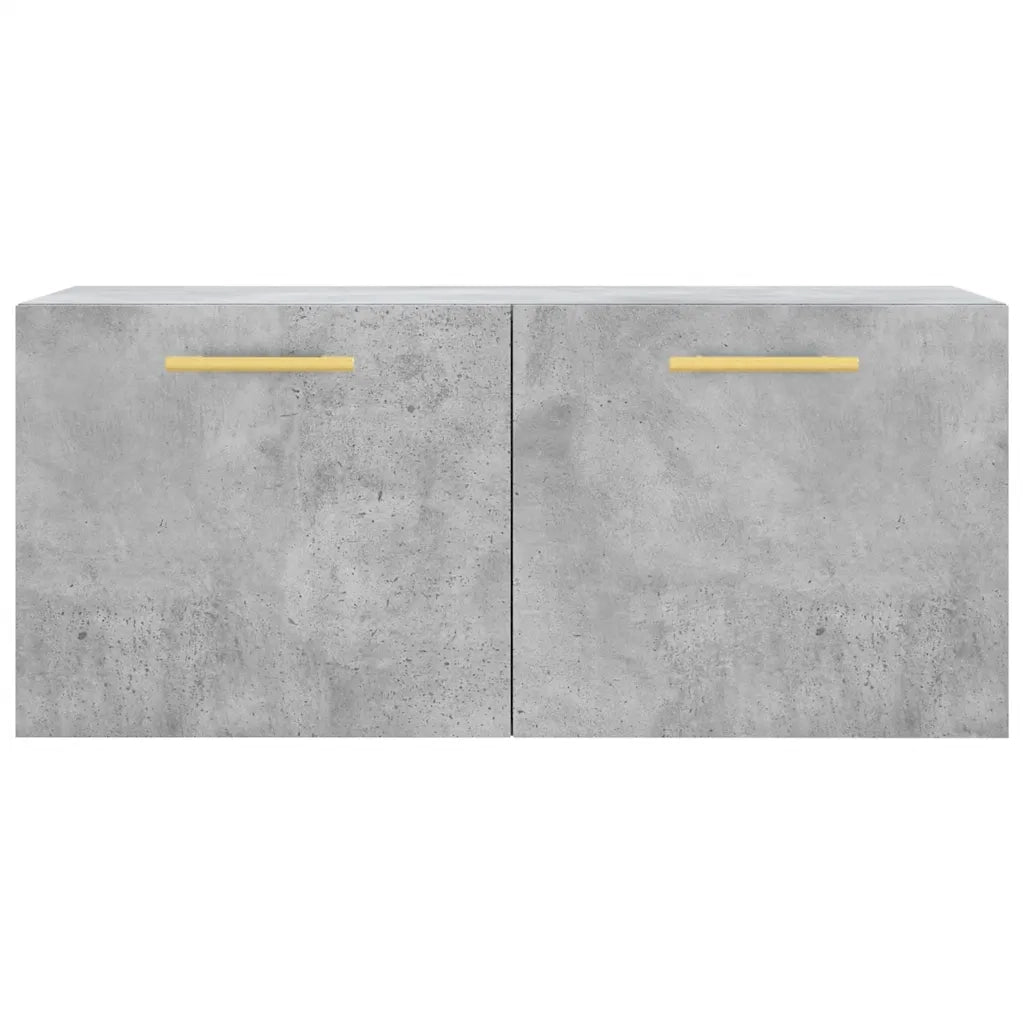 Armadietto a Muro | Mobile a Parete Grigio Cemento 80x36,5x35 cm Legno Multistrato