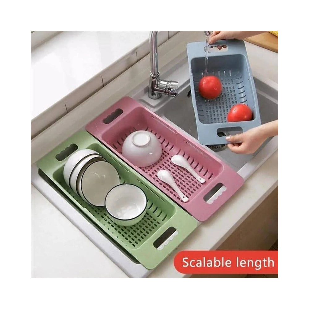Trade Shop - Scolatutto Allungabile Regolabile Scola Piatti Gocciolatoio Accessorio Da Cucina -