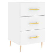 Comodino | Armadio da Notte | Mobiletto da notte Bianco 40x40x66 cm in Legno Multistrato