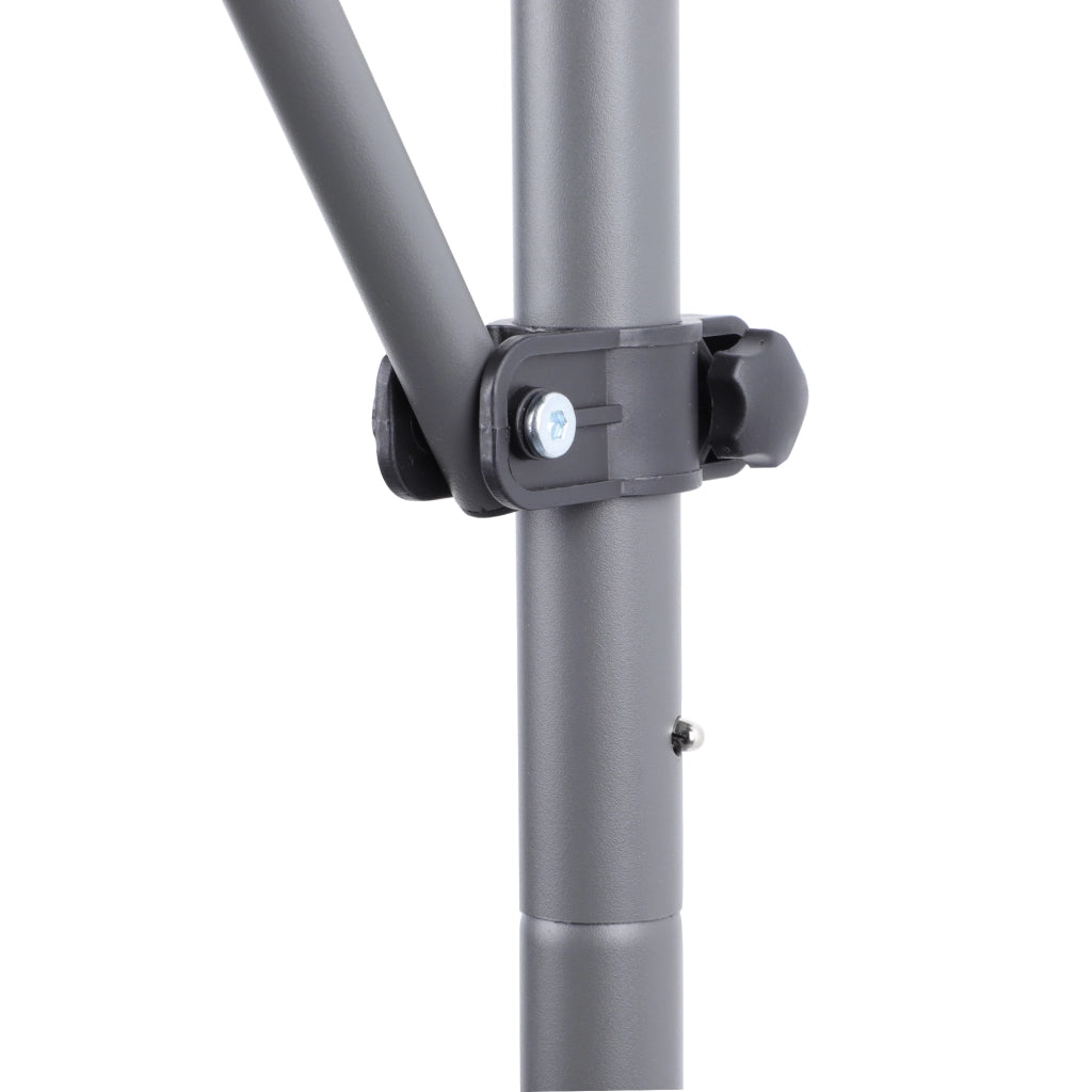 Tenda da balcone a bracci 200 x 150 cm, grigio scuro, regolabile in altezza e inclinazione, senza foratura
