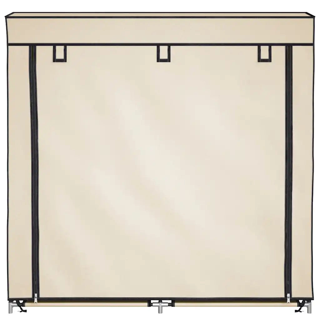 Scarpiera Coperta-Scaffale per scarpe Crema 115x28x110 cm in Tessuto