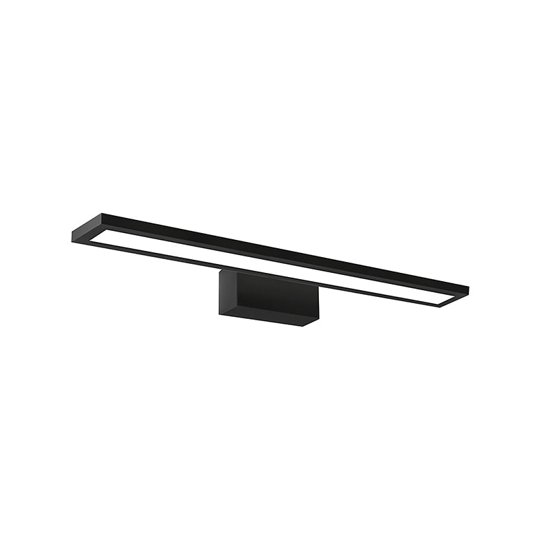 READ Applique da bagno LED 10W 900lm 3000K IP20 Nera - Rossini Illuminazione - Lampada a parete sottile per specchi e quadri in metallo
