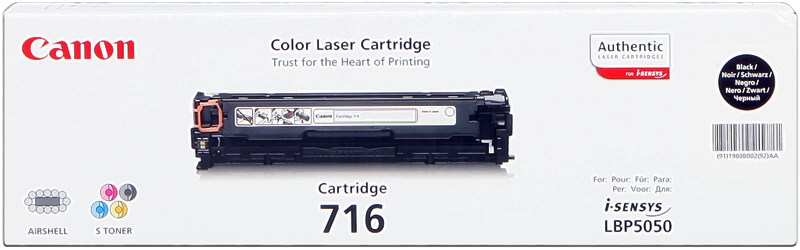 Canon Cartridge 716 Black cartuccia toner 1 pz Originale Nero
