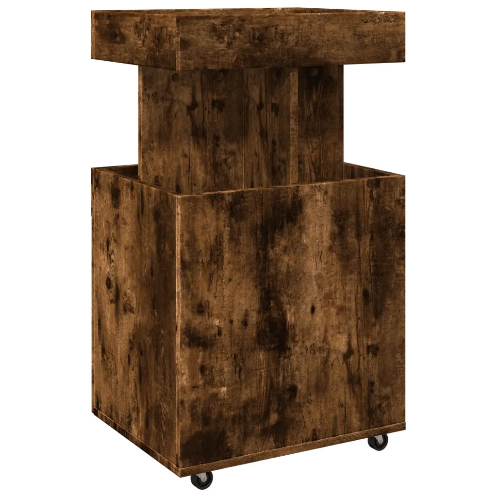 Carrello Bar Rovere Fumo 50x41x89 cm in Legno Multistrato 848266
