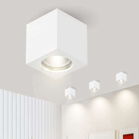 ZMH Lampada da soffitto plafoniera LED bianca GU10 faretto da incasso per soggiorno interno