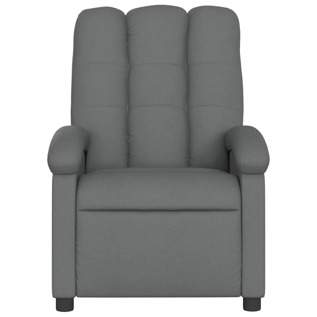 Poltrona reclinabile massaggiante in Tessuto Grigio Scuro 3205869