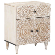 Mobiletto da Letto con cassetto Bianco 50 x 33 x 60 cm 4018379