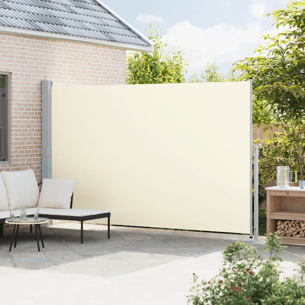 Tenda Laterale Retrattile per Patio 220x514 cm Crema 313430