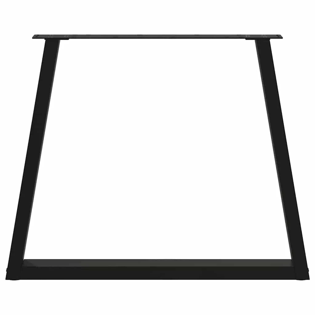Set di 2 gambe regolabili per tavolo da pranzo dal design moderno 70 x 72-73,3 cm in acciaio nero 02_0056860