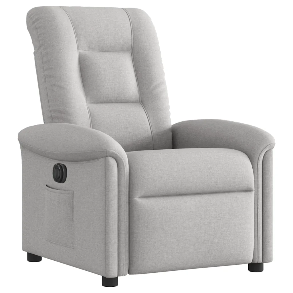 Poltrona Elettrica Reclinabile Grigio Nuvola in Tessuto 3303243