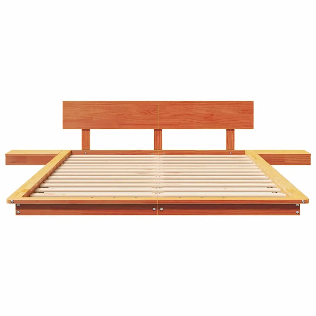 Struttura del letto Marrone 135 x 190 cm legno