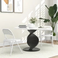 Set 2 Sedie Pieghevoli Imbottite in Finta Pelle PU e Metallo, 45x46x78 cm, Bianco