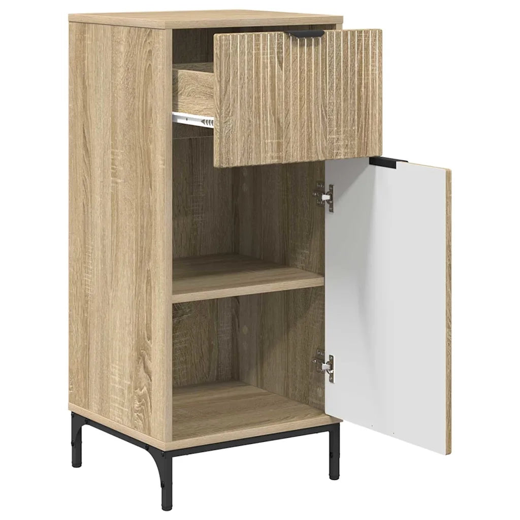 Set di mobili per il bagno con cassetto 2 pcs Rovere Sonoma