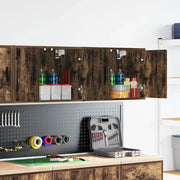 Pensili per Garage 2 pz Rovere Fumo in Legno Multistrato 860652
