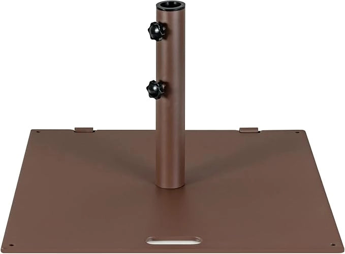Base per Ombrellone da Giardino 22,5 KG, Base Ombrellone Quadrata da Esterno 60 CM con Adattatori 4/5CM 2 Ruote 2 Manopole e Impugnatura, Supporto per Ombrellone da Giardino Terrazzo Esterno