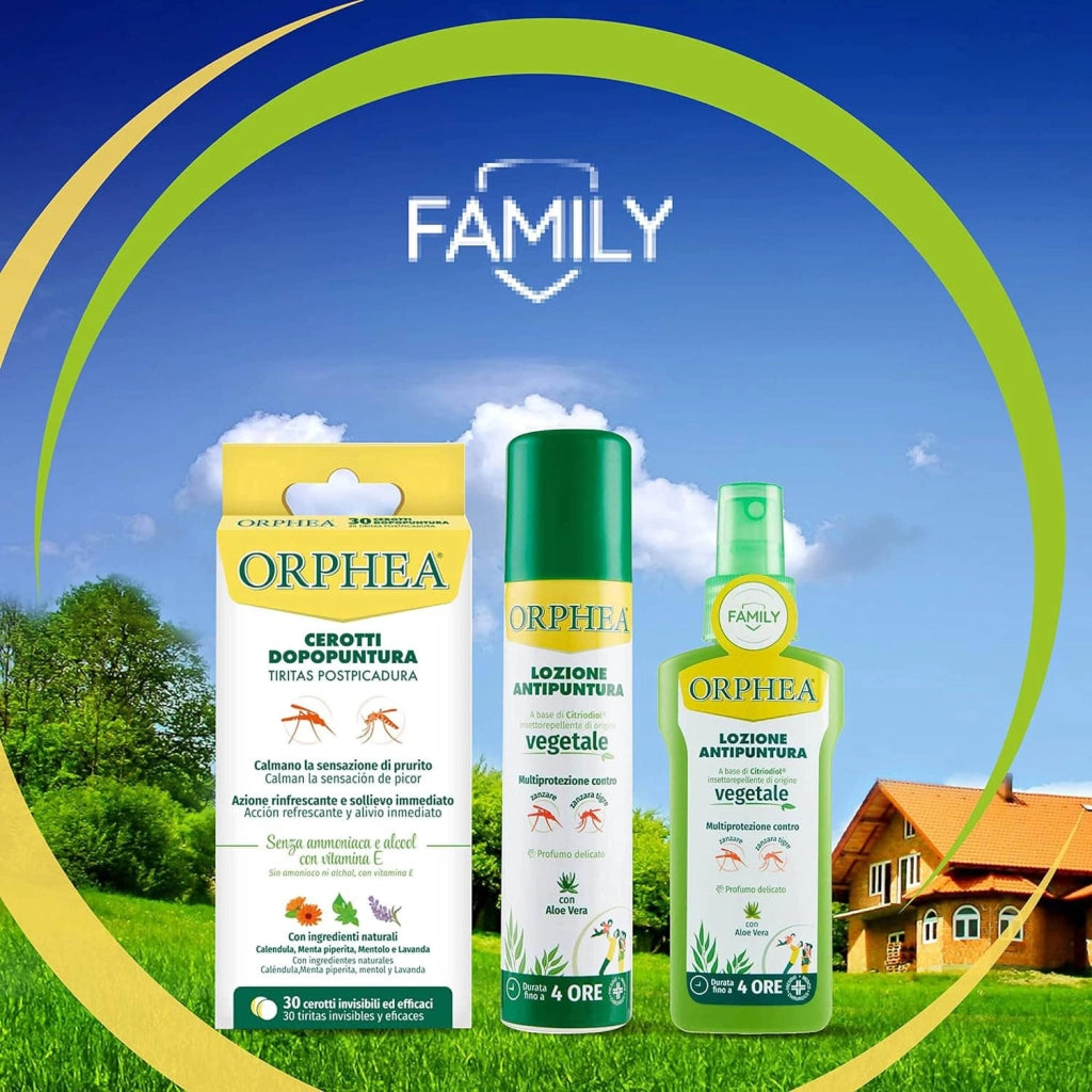 Lozione Antipuntura, Insettorepellente di Origine Vegetale, Senza Alcool, Con Aloe Vera, 75ml, Orphea