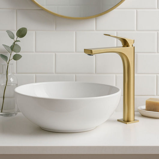 Rubinetto Da Lavabo Rea Joe Brush Gold High