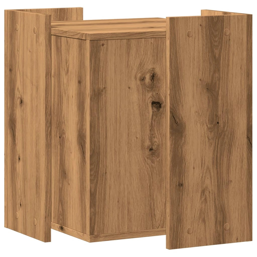 Mobiletto per lettiera per gatti fatto a mano 42 x 42 x 51 cm marrone 02_0043304