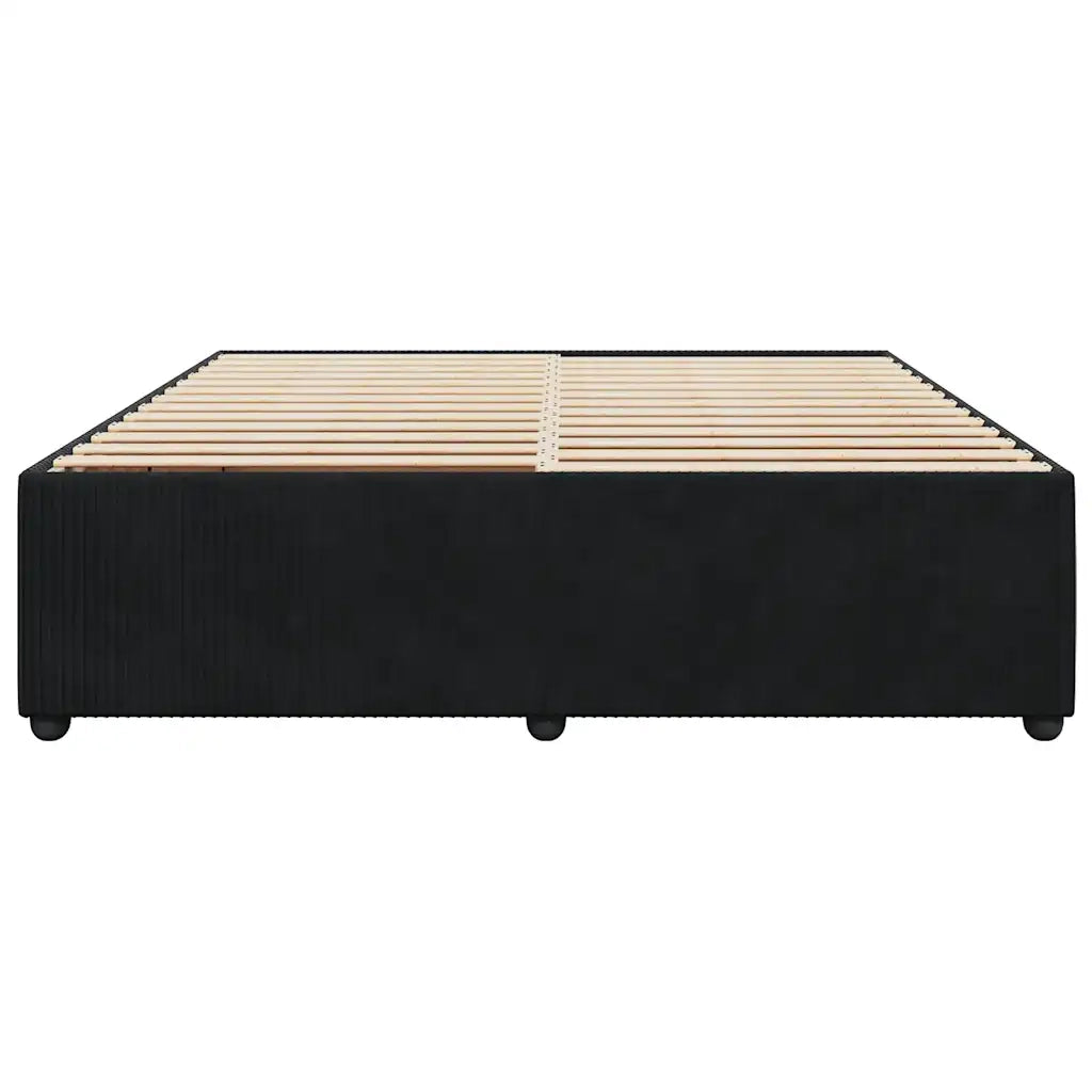 Giroletto senza Materasso Nero 180x200 cm in Velluto 3285026