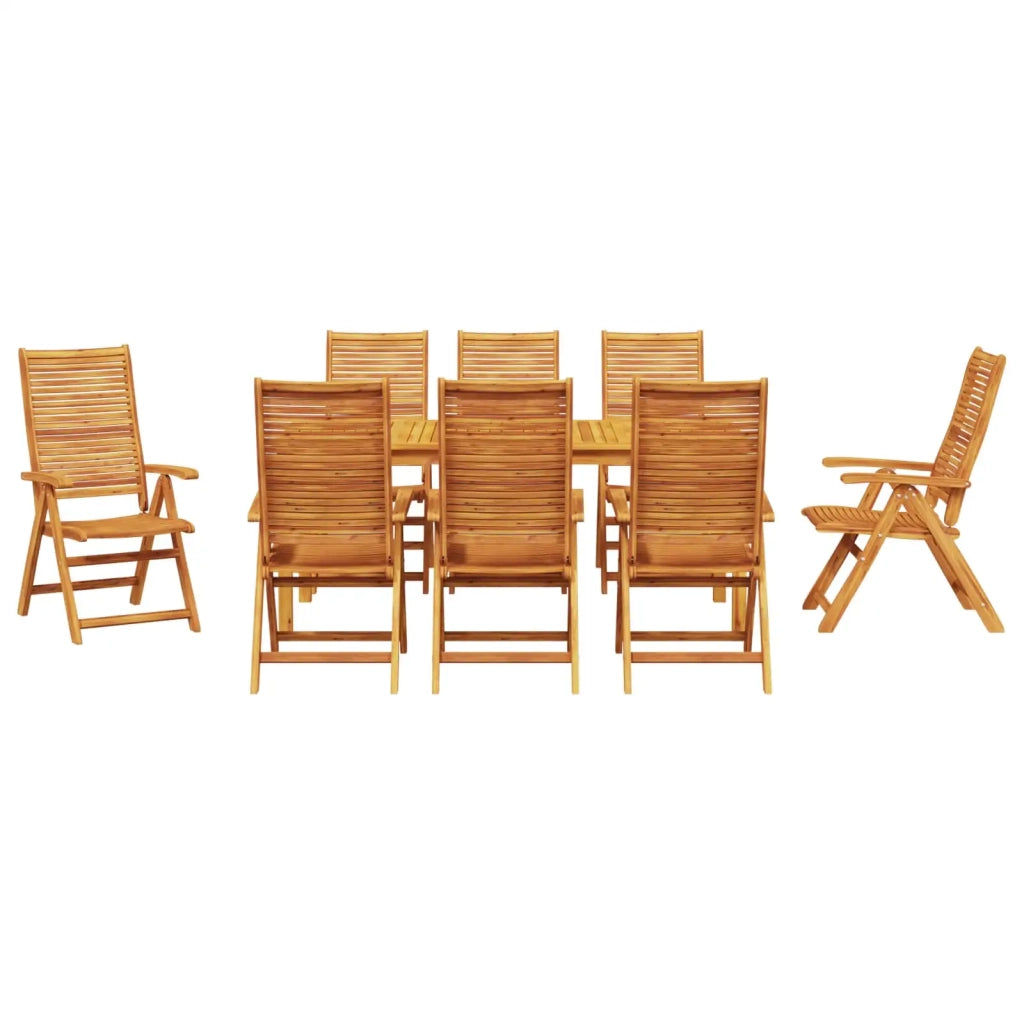 Set da Pranzo per Giardino 9 pcs Marrone 3375635