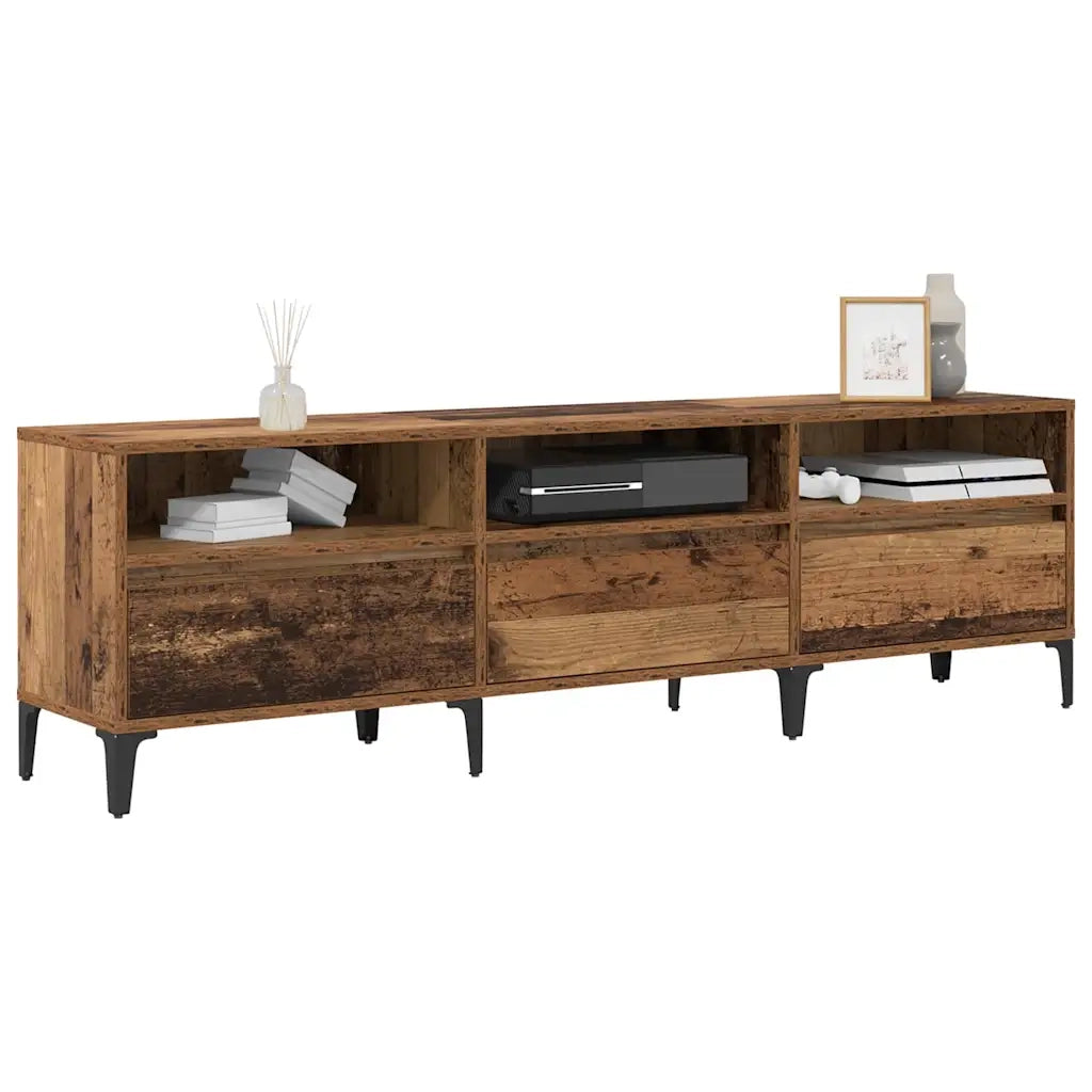 vidaXL Mobile TV Legno vecchio 150 x 30 x 44.5 cm Legno multistrato