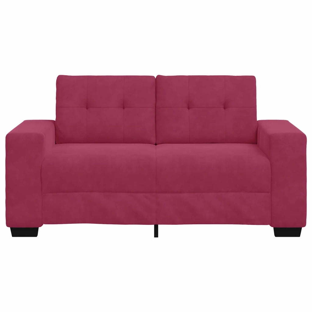 | Divano a due posti | con cuscino Rosso vino Velluto 4105114