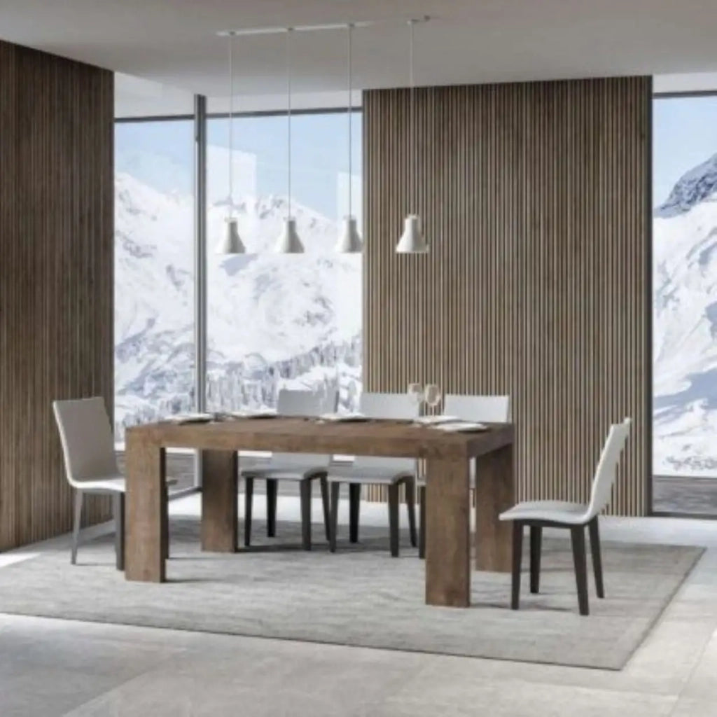 Tavolo allungabile 200/460x90 cm Roxell colore noce