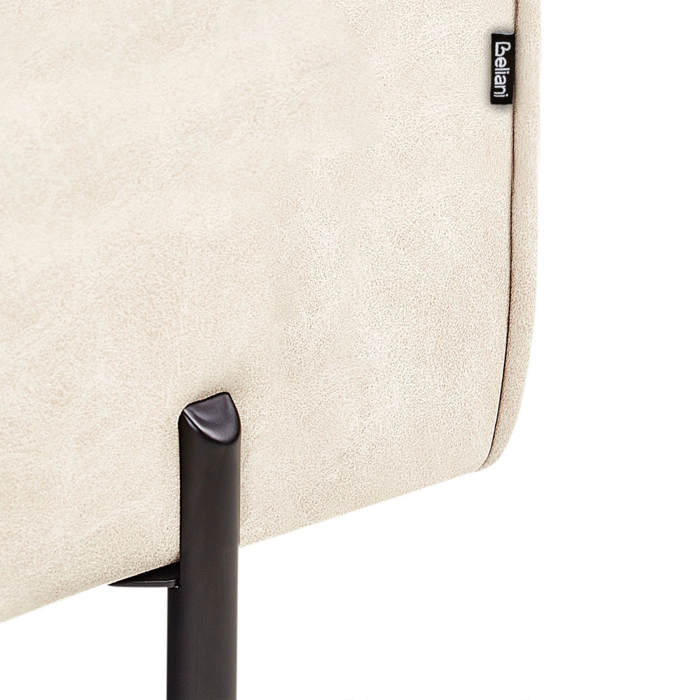 Chaise longue in ecopelle con inserti beige chiaro lato sinistro stile moderno tradizionale