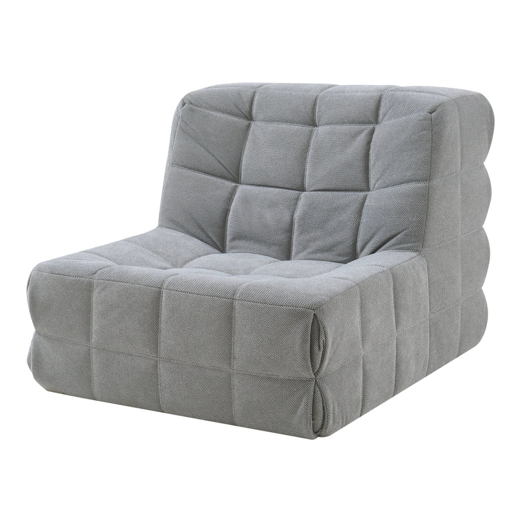 Poltrona Bassa Imbottita Koskyvn Senza Braccioli 75 x 90 x 100 cm - Grigio [en.casa]