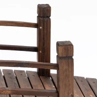 Ponte da Giardino, Ponte per Laghetto, Passerella in Legno, Decorazione Giardino, 152.5L x 67l x 48H cm, Legno di Abete, Marrone