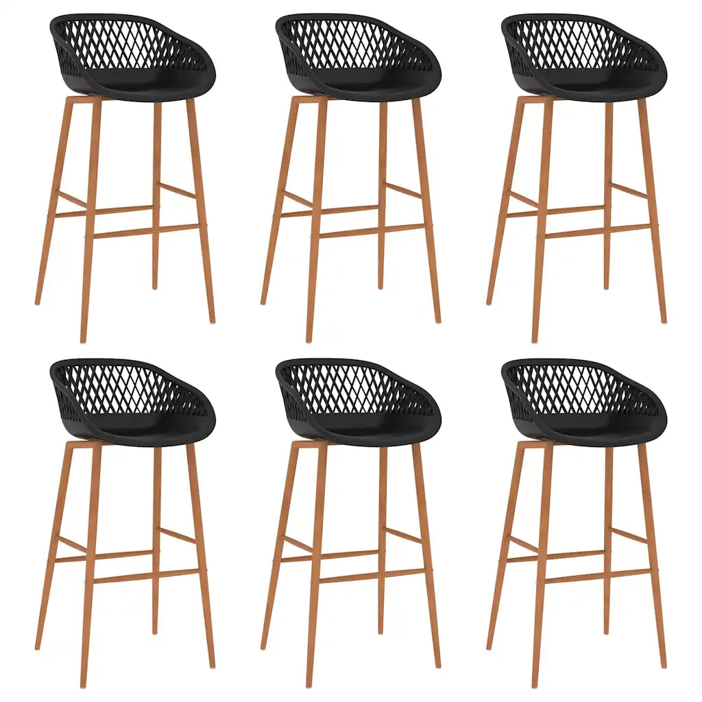vidaXL Set da Bar 7 pz Bianco e Nero