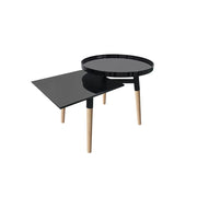 Tavolino Butler 200 in bambu' e MDF nero lucido
