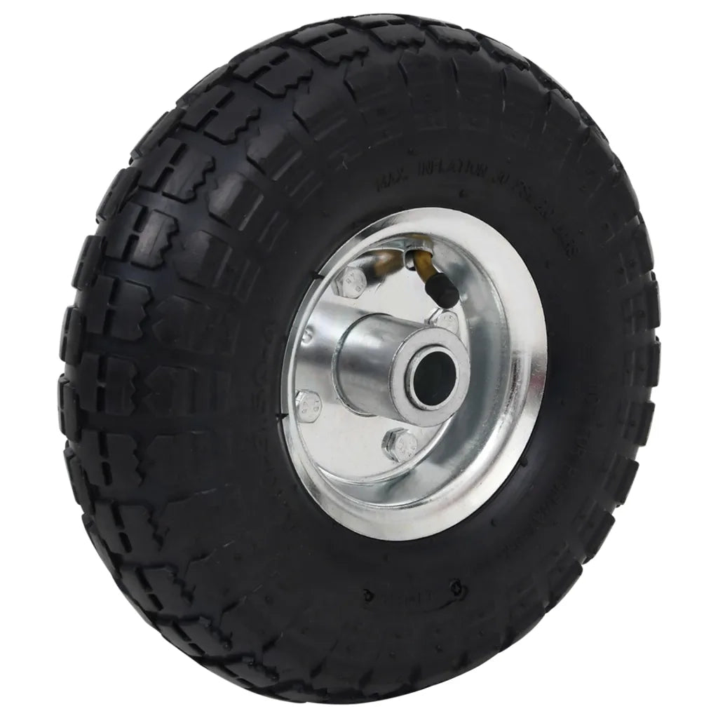Ruote Carrello a Mano 2 pz in Gomma 4.10/3.50-4 (260x83) 142975