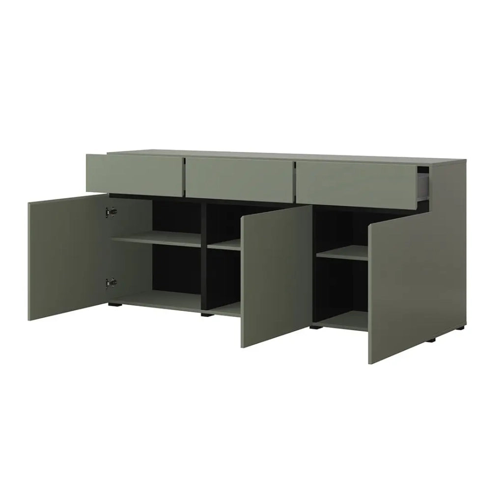 Set di 3 mobili design colore verde salvia per soggiorno collezione HAVANA.