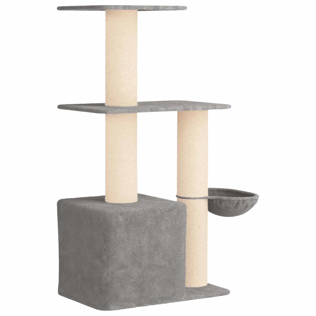 Albero per gatti con pali per graffiare in sisal Grigio Chiaro 42033061