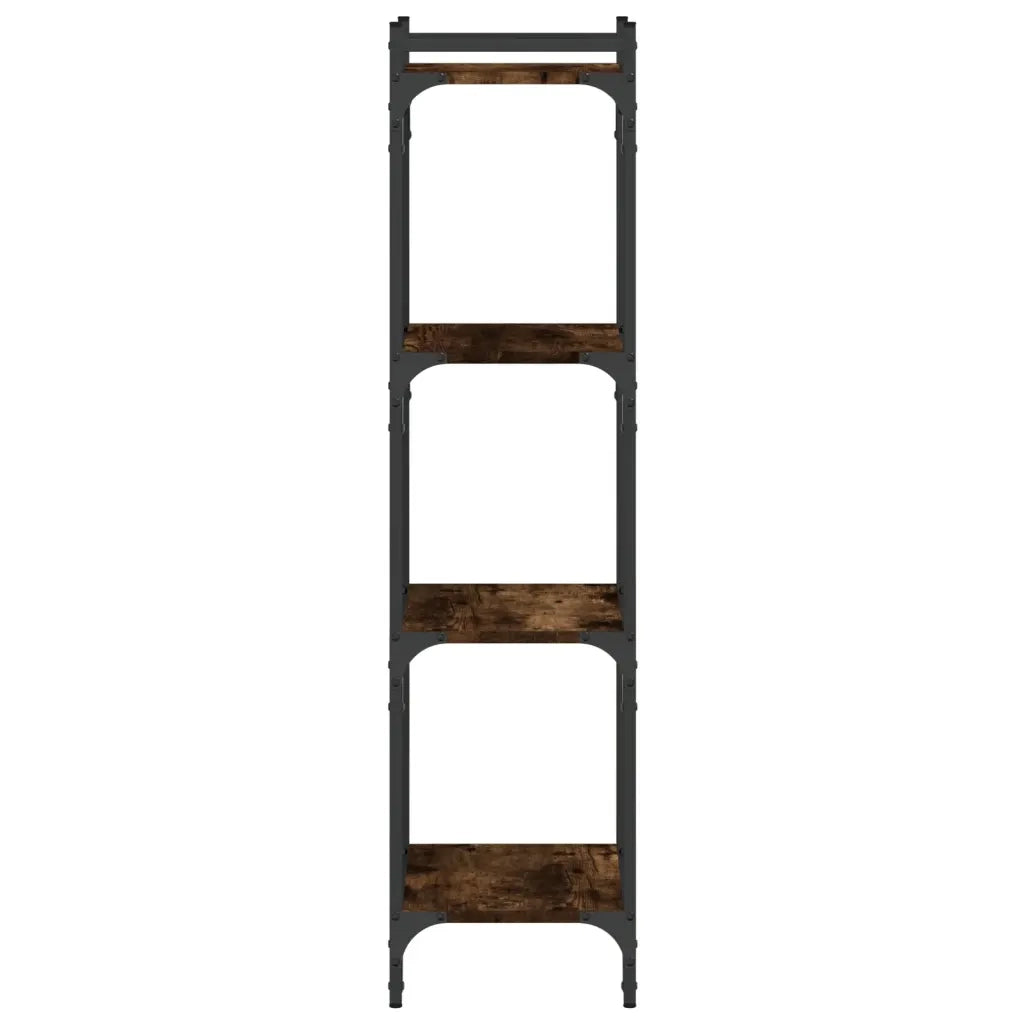 Libreria a 4 Ripiani Rovere Fumo 40x30x120 cm Legno Multistrato 837634