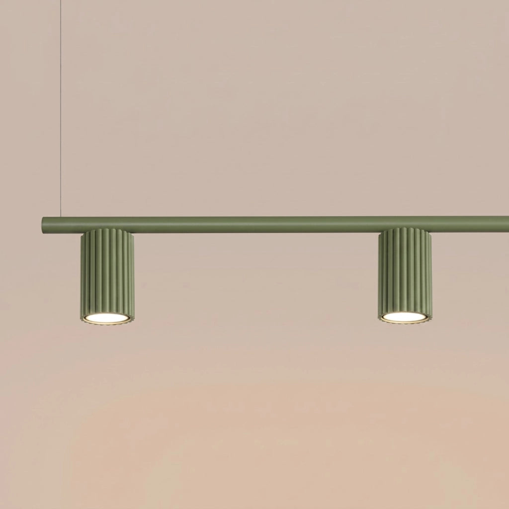 Lampadario KARBON 4 verde oliva