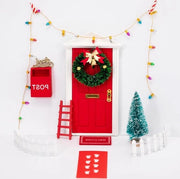 sostegno per elfi, corona di Natale, cassetta delle lettere, recinzione, scala.