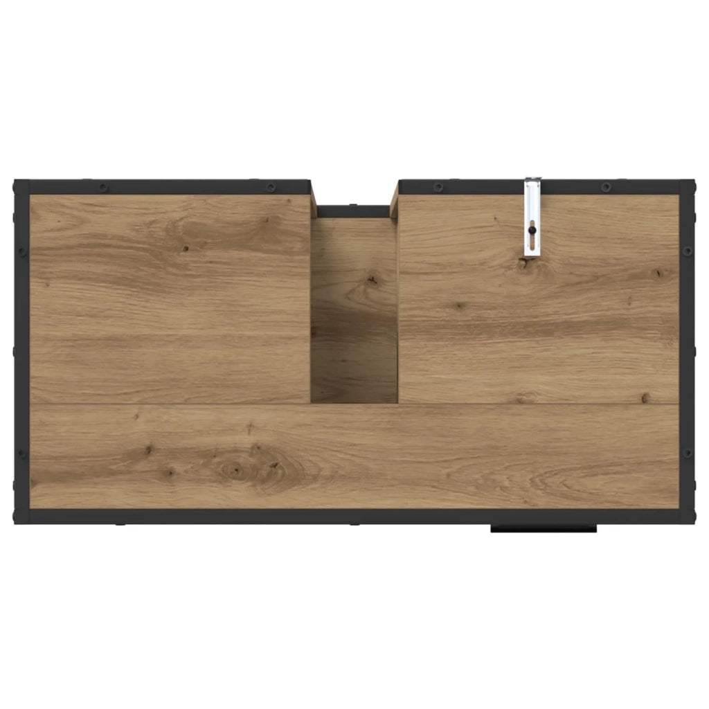 Set di mobili per il bagno con porta 2 pcs Rovere artigianale 3402321