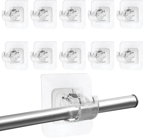 Gancio per tenda diamantato - robusto e autoadesivo - 1 pezzo - materiale ABS