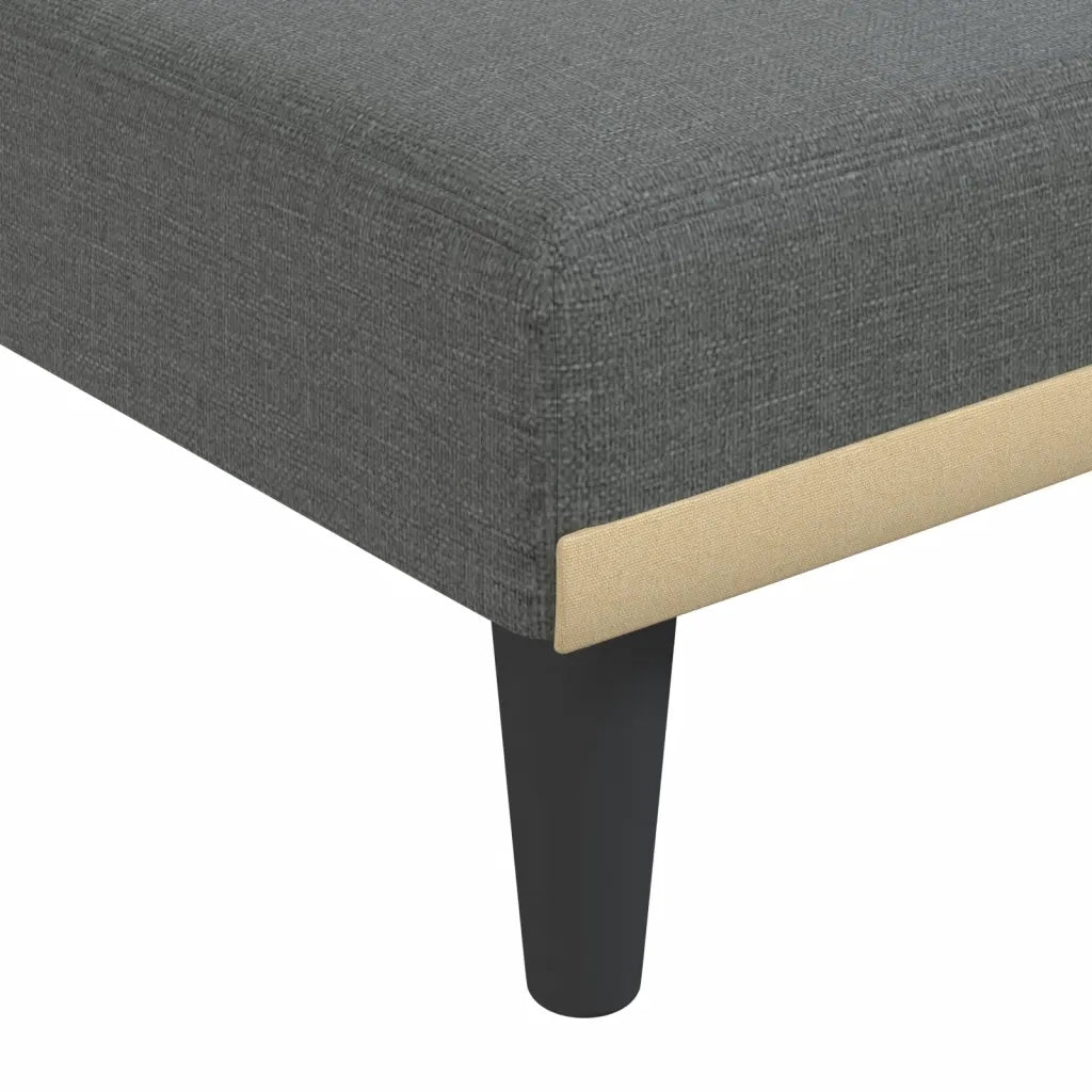 Divano Letto a L Grigio Scuro 275x140x70 cm in Tessuto 3157233