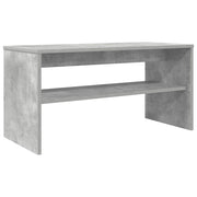 Mobile TV rettangolare moderno con pratico spazio di archiviazione e ripiani per il soggiorno 80 x 35 x 40 cm in legno ingegnerizzato color grigio cemento 02_0058348