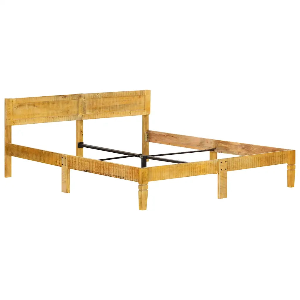 Letto matrimoniale | Letto per adulti | Giroletto in Legno Massello di Mango 180 cm