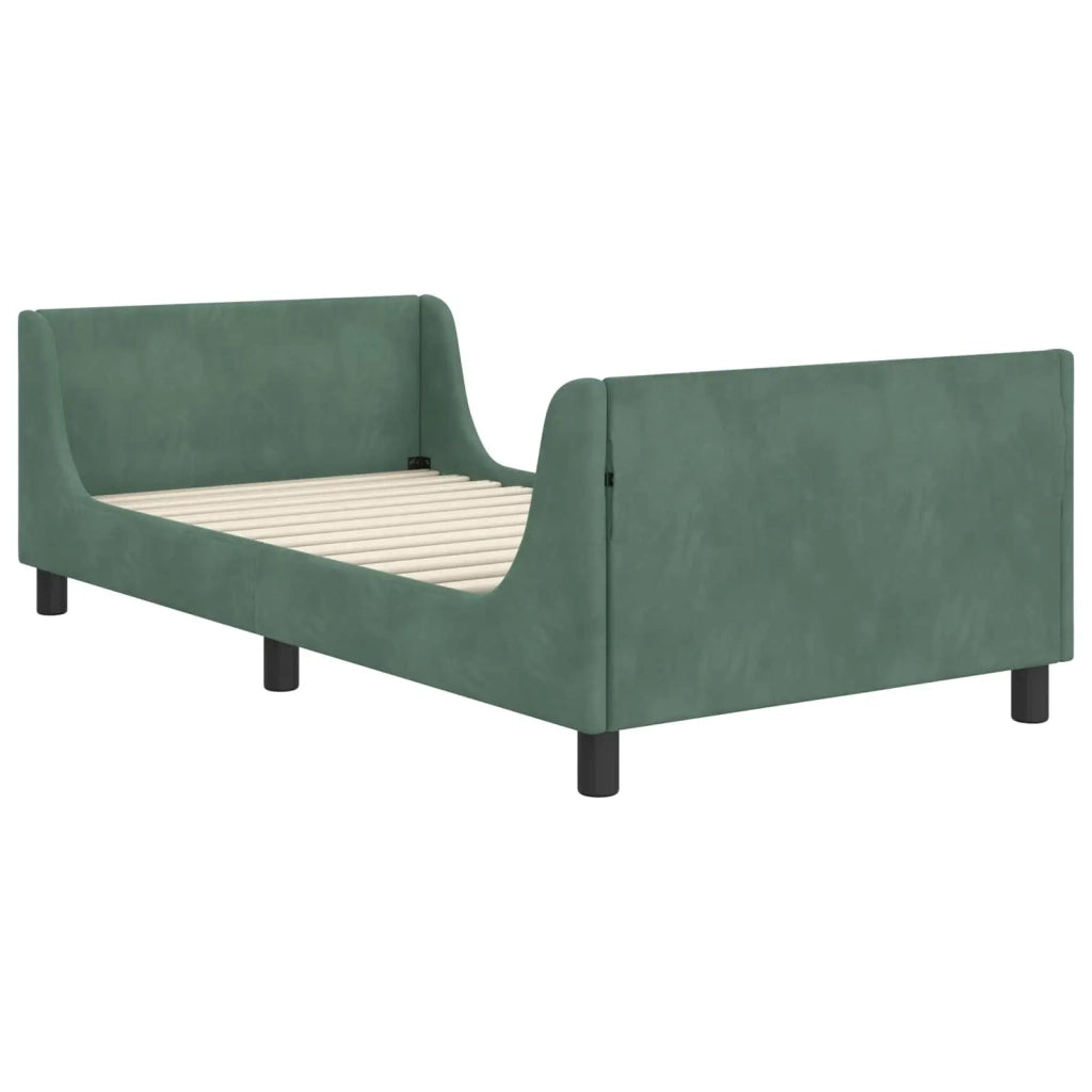 Struttura letto bambini con testata Verde Mare 90 x 200 cm